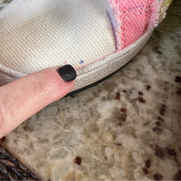 ⭐️ Dolce Vita Women's Miya Sneaker Sherbert Zipper Pink Yellow Canvas Sz 7 - Picture 11 of 14